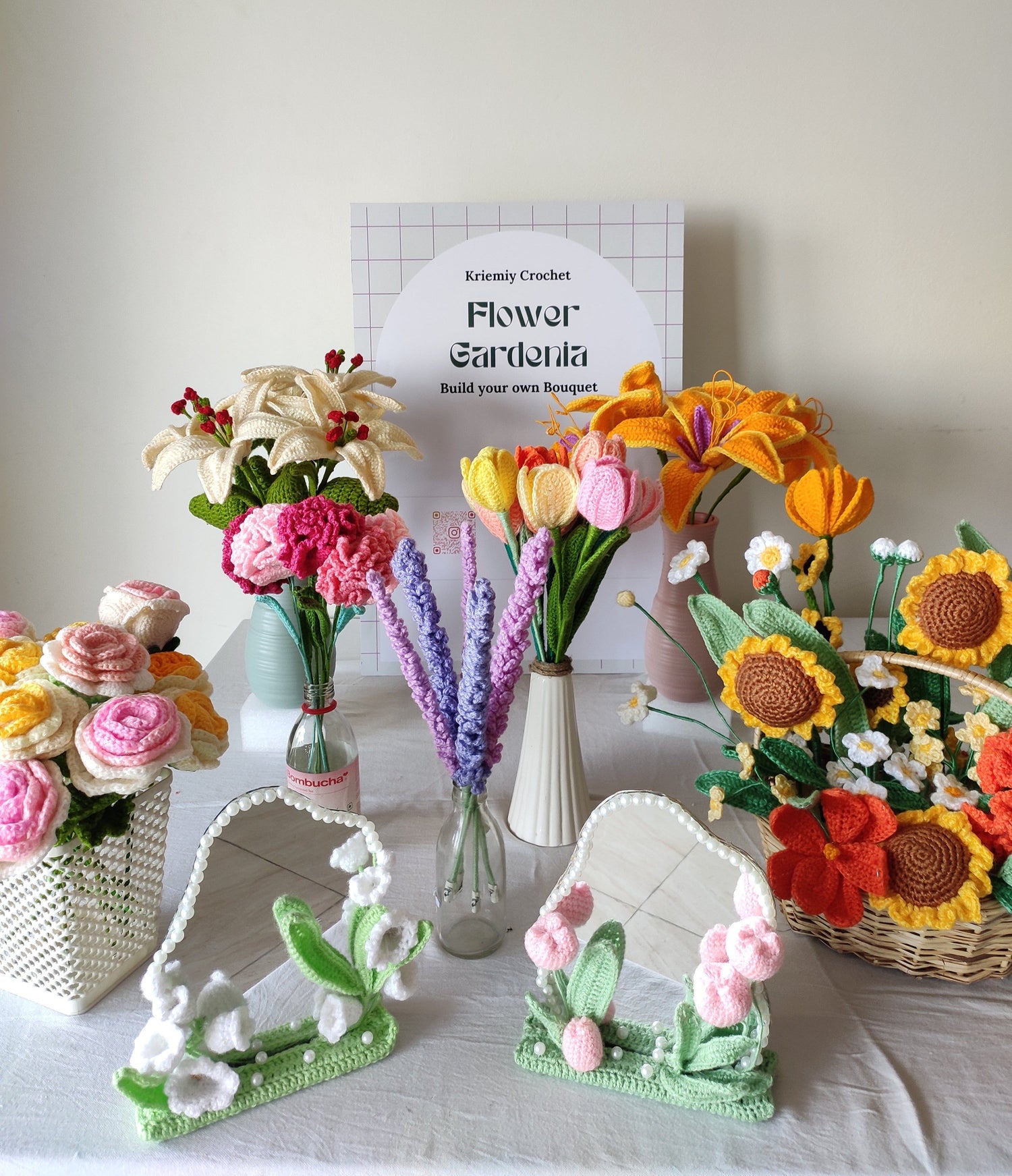 Handmade crochet bouquet by Kriemiy – luxury gifting made soft
